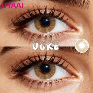 UYAAI | Kính Áp Tròng Màu Xanh Lá Cây UYAAI Green Bionic Iris Màu Sắc Sống Động Xanh lam/Xám/Nâu Màu Sắc Sống Động Đeo Hàng Ngày Cần Thiết Cho Các Chuyến Đi Dự Tiệc Hẹn Hò Du Lịch