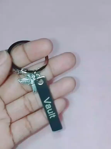 Personalized Stainless Steel Keychain Tags Big Feet My Door Main Door Vault Travel Bag 2nd Door