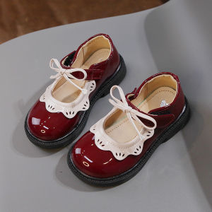 รองเท้าเด็กผู้หญิง Mary Janes ทรงส้นแบน ทรงหัวมน สำหรับเด็กวัยเตาะแตะ ฤดูใบไม้ผลิและฤดูใบไม้ร่วง รองเท้าเด็กสไตล์อังกฤษ รองเท้าเด็กสไตล์โลลิต้า รองเท้าเด็กทรงเจ้าหญิง