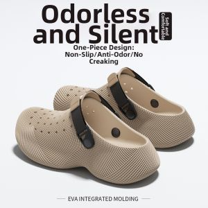 MIDANGDANG | 3D Print Mens Breathable Crocs-like Sandals with Thick Soles