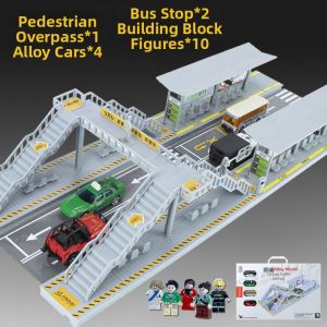 Railway Station Overpass Model Assembly Toy