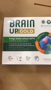 Viên uống Brain Up gold Vshine - hỗ trợ hoạt huyết dưỡng não - Hộp 6 vỉ x 10 viên-MKPMC