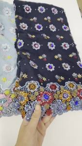Newest African Swiss Voile Lace 3D Flower Embroidered With Water Soluble Lace Fabric For High Quality Nigerian Women Dresses
