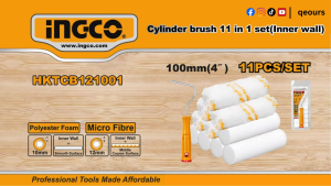 INGCO 4" PAINT ROLLER SET | 10PCS REFILL | HKTCB121001