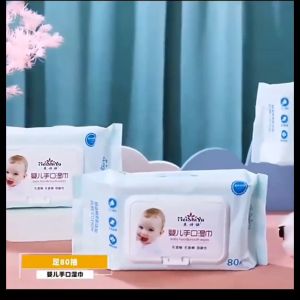 1pack/80pcs Organic Baby Wipes (Non-Alcohol Wet Wipes): Newborn Wet Wipes Baby Wipes Hypoallergenic