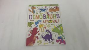 Cute Dinosaurs Colouring Book For Kids with Stickers & Dino Scenes