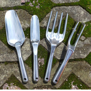 Gardening Tools Household Spatula Set Small Spoon Loose Soil Digging Four Fork Two Tooth Rake Kinds of Flowers Thickened Non-Rust New