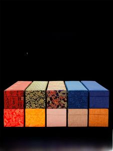 Chinese Calligraphy Scroll Storage Box Fine Art Painting Rollup National Painting Calligraphy Hand Roll up Lin Fu Heart Sutra