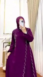 Baju Gamis Pesta Kondangan Elvira Dress M L XL XXL Dres Wanita Kekinian 2024 Viral Terlaris Bisa COD