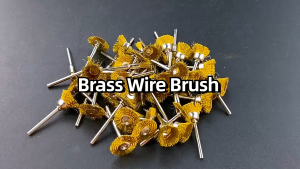 PHYHOO 60Pcs Brass Wire Cup Brush Polishing Wheel for Die Grinder Rotary Tools 3mm Mandrel