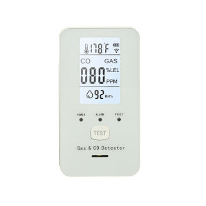 4 In 1 Gas CO Detector LCD Carbon Monoxide Detector Plug in Natural Gas Detector Temperature Humidity Gas Alarm