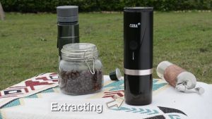 [FONSICO] CERA+ Portable Electric Espresso Machine Self-Heating Coffee Maker Compatible with NS Pods & Ground Coffee for Travel Camping Office Home Upgraded PCM03 GREEN
