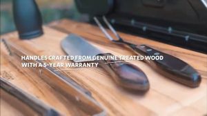 TRAMONTINA 8" Stainless Steel Chefs Knife Polywood Handle Aluminium Rivets | Polywood