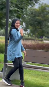 HIA EveryWear Devonee Long Top Atasan Olahraga Wanita Hacktive Fabric