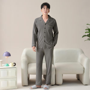 MiiOW | Pure Cotton Catman Home Clothes Set For Men Long Sleeve Loose Fit Comfortable Skin-friendly Spring Autumn Winter Nightwear