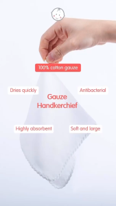 Suzuran Baby Gauze Handkerchief Baby Washcloth Sapu Tangan Bayi