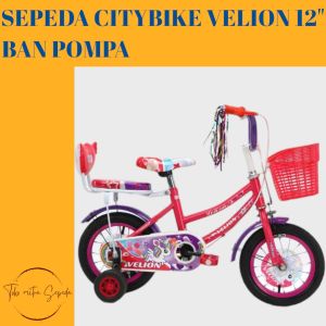Sepeda Mini Anak Perempuan Velion 12 Inch Ban Pompa