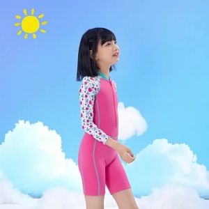 ZOKE | Childrens Winter Swimming Suit with Long Sleeves Sun Protection and Quick-Drying
