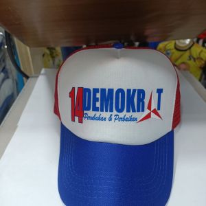 topi Demokrat 3 warna