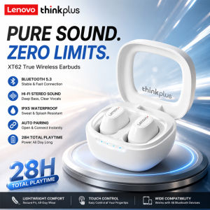 Lenovo | Original Lenovo XT62 True Wireless Bluetooth Earphones HiFi Stereo Earbuds Noise Cancelling Lightweight Sport Headset for Gamin