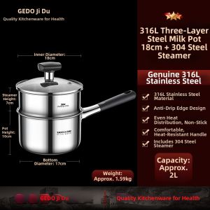 GEDO | Non-stick Baby Food Cooking Pot