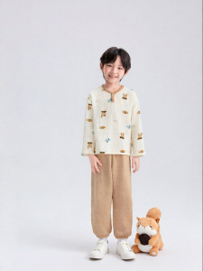 Purcotton | Kids Air Folded Yarn Sleepwear Set