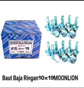 Moon Lion Baut Baja Ringan 10x19 Isi 1.000Pcs BOX Biru