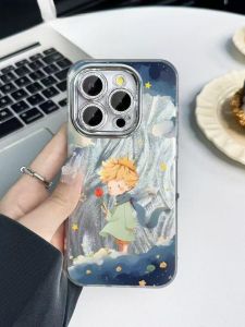 Rose Prince iPhone 17 pro Max Silk Phone Case for Huawei Xiaomi Anti-Fall Protective Cover Trendy Ins Style Customizable Design