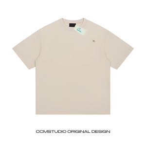 Summer 2024 Mosquito Design T-Shirt American Style Short Sleeve Pure Cotton White Print Clothes for College Students Casual Loose Fit round Neck