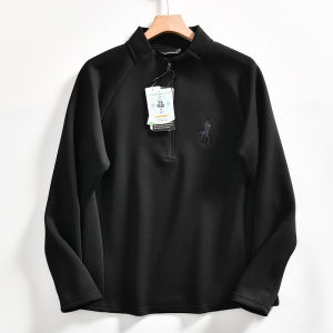 Elegant Embroidered Hoodie for Men Casual Outdoor Spring Fashionable City Style Half Zipper Straight Cut Youth Popular Sweatshirt