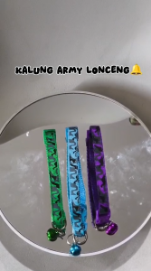 Kalung kucing lonceng Army aksesoris