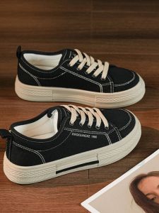 Mufuyan ผู้หญิง รองเท้าผ้าใบผ้าแคนวาสต่ํา เสื้อท่อนบน ลำลอง รองเท้า ระบายอากาศได้ดี นุ่ม ด้านล่าง หลากหลาย ฤดูใบไม้ผลิ ฤดูร้อน รองเท้า ทันสมัย หัวมน