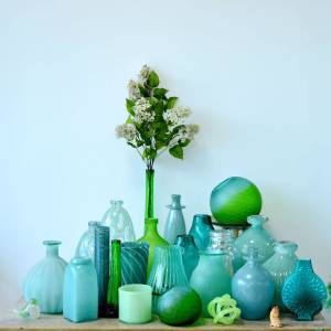 Handmade Irregular Shaped Blue Decorative Vase