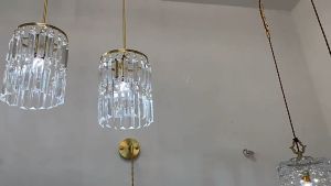 Đèn Thả Trần Hình Trái Hồng – Chao Thủy Tinh Chuôi Gỗ Cổ Điển Phong Cách Nhật Bản Cho Phòng Khách