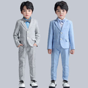 3pcs Americana Suit For Kids Boys Tuxedo Suit For Kids Boys Set Kids Formal Suit For Boys Baby Kids Boys Suit 2-16 Years Suit Blazer Pants Attire Set Formal Tuxedo Outfit Childrens Wedding Birthday Dresswear Toddler Gentleman Suit 110-150CM