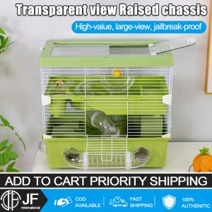 JF Hamster cage transparent pipeline landscape cage villa double-layer