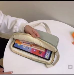 Jz Mall iPad11 กระเป๋าใส่แท็บเล็ต 13 นิ้ว นิ้วสไตล์เกาหลี กระเป๋าไอแพดผ้าไนเลอน ปรับสายและการกระทำ การใช้ง่าย กระแทก เพิ่มช่องเก็บ