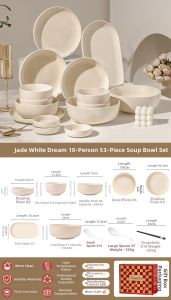 Yomerto | Aesthetic Cream Style Dinnerware Set