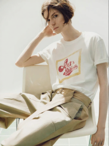 edition | Collaboration Sun-Kissed Print Cotton-Linen T-shirt