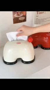 Modern Style Light Luxury Tissue Box Built-in Spring Rounded Corners Tissue Organizer Widen Paper Storage Holder Bathroom