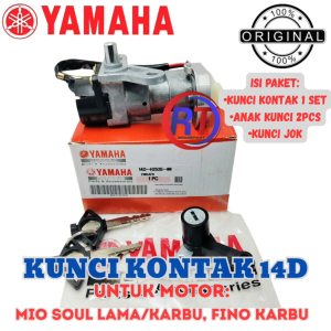 KUNCI KONTAK SET KOMPLIT+JOK KODE 14D YAMAHA ORIGINAL UNTUK MOTOR MIO SOUL LAMA/KARBU FINO KARBU DLL
