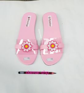 sandal selop kokop anak wanita bunga pink