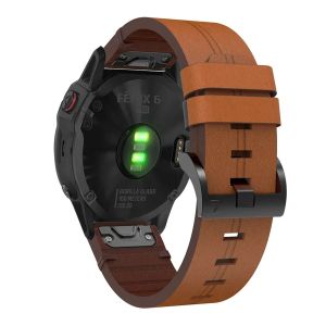 Genuine Leather QuickFit 26mm 22mm Bracelet For Garmin Quatix 8/Fenix 7 7X E 8 6X 6 Pro 5 5X Epix Pro/Enduro 3 2 Descent G2 Band