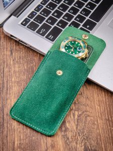 HUIYAXIU | Portable Business Travel Watch Pouch Genuine Leather