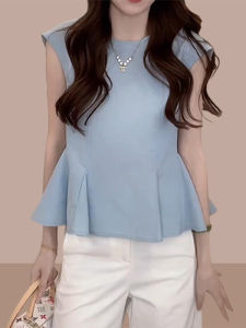 Shalldoer | French Lace Hem Sleeveless Shirt Women Summer Fashion Versatile Meat Concealing Slimming Unique Beautiful Small Shirt