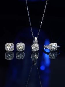 LOVETIA Set Perhiasan Moissanite 925 Sertifikat GRA BTTZ001