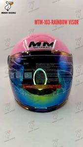 MOTOMAN HALF FACE RAINBOW VISOR HELMET MTM-103 MOTORCYCLE PROTECTIVE GEARS