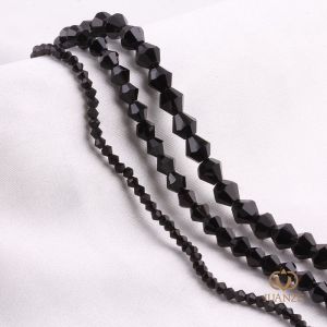 Đen Nhọn Hạt Pha Lê Hình Kim Cương Handmade Diy Hạt 2 Mặt Sắc Nét Nhân Tạo Hạt Pha Lê