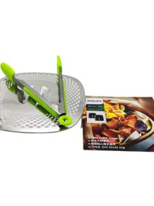 Applicable to Philips Air Fryer Hd9651/9860/9270xxl Grilled Basket Grilled Fish Dish Splash-Proof Cover Baking Paper