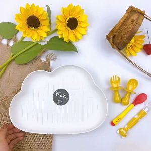 Khay Ăn Dặm Hình Đám Mây Cho Bé Đựng Bát Đũa Đồ Dùng Ăn Dặm Cho Bé
